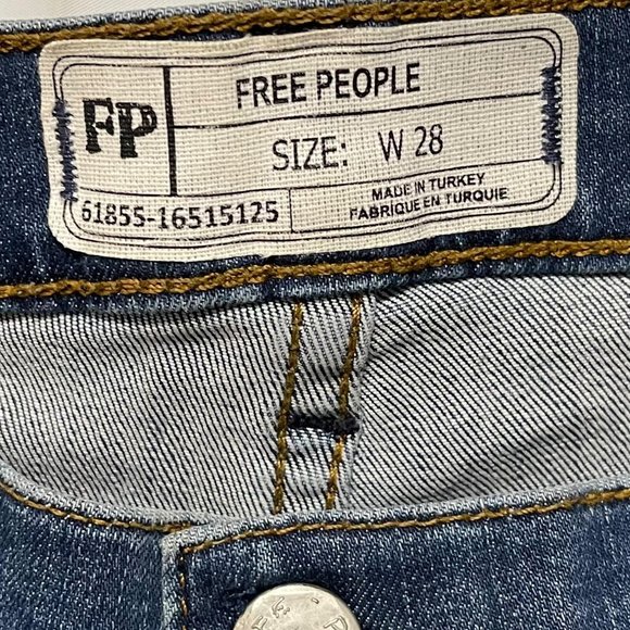 Free People Size 28 Heritage Button Fly Distressed Jeans - Picture 4 of 7